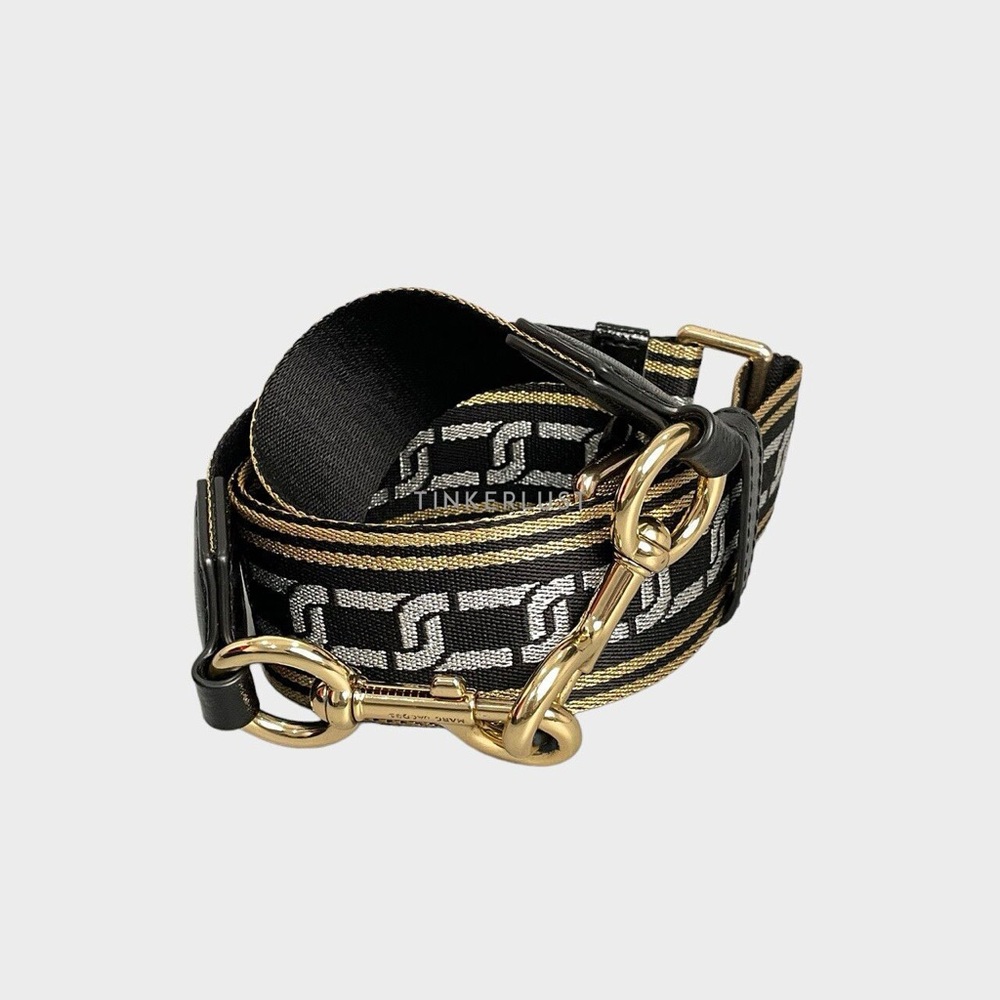Marc jacobs Black and Gold Patterned crossbody Strap ( strap only) NEW